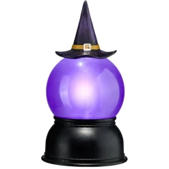 Décoration Halloween boule animée LED chapeau sorcière