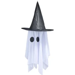 Décoration Halloween fantôme avec chapeau à suspendre Ø37xH85cm (2 modèles) < Gifi New