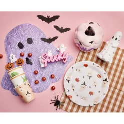 Décoration Halloween fantômes mignons spooky résine rose et blanc 10x15cm < Gifi New