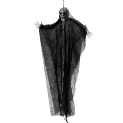 Décoration Halloween à suspendre fantôme squelette H66cm (2 modèles)