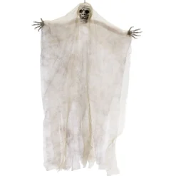 Décoration Halloween à suspendre fantôme squelette H66cm (2 modèles)