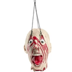 Décoration Halloween à suspendre tête ensanglantée H31cm