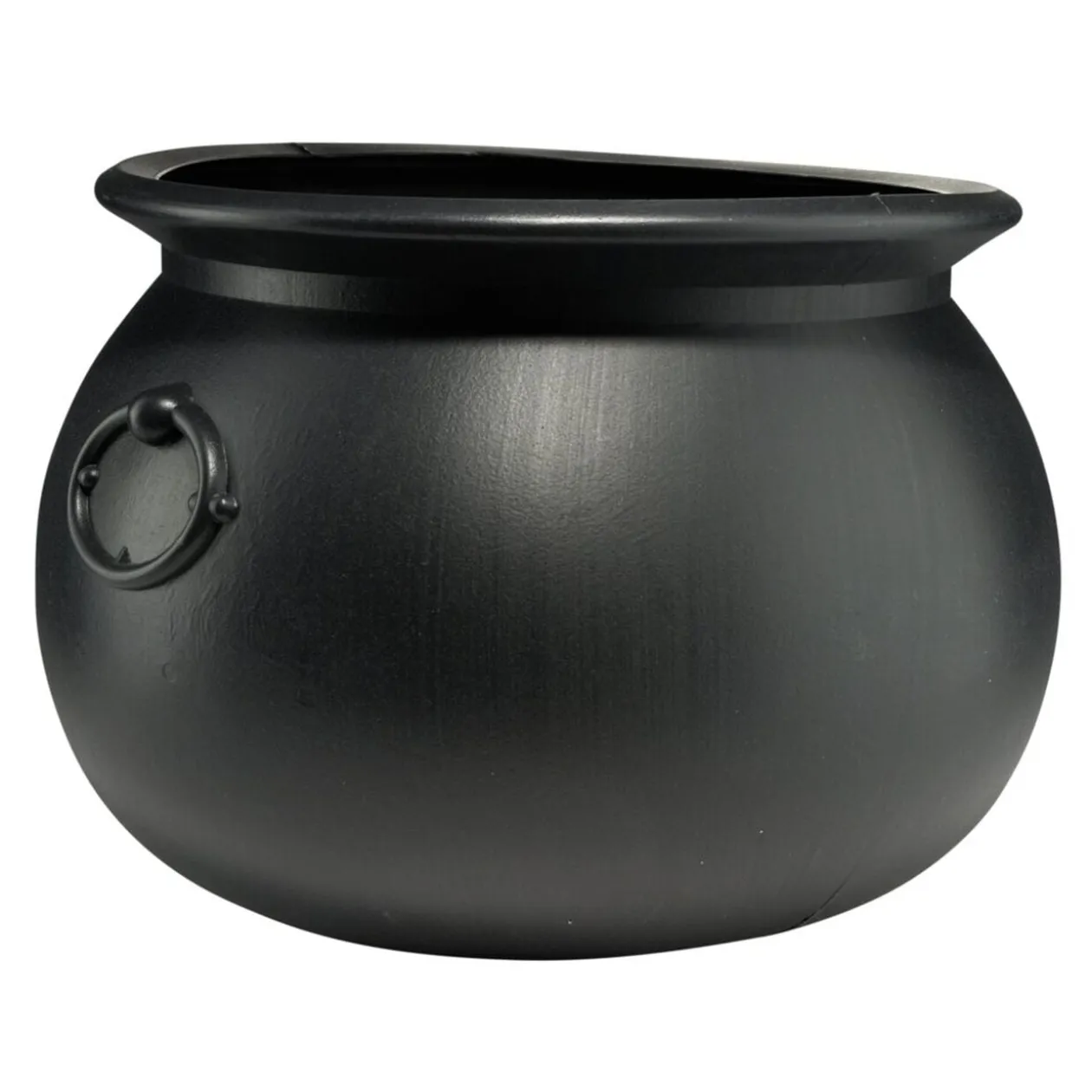Décoration Halloween XL à poser chaudron plastique noir Ø40xH28cm