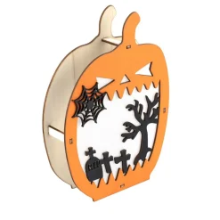 Décoration LED Halloween à poser citrouille paysage cimetière 14,5x4xH20cm < Gifi Clearance