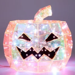 Décoration lumineuse Halloween LED USB tête de citrouille Ø20xH17cm < Gifi Clearance