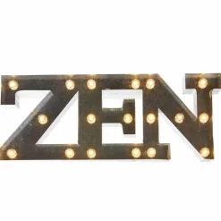 Décoration lumineuse LED mot ZEN effet zinc gris < Gifi Sale