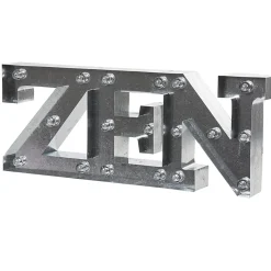 Décoration lumineuse LED mot ZEN effet zinc gris < Gifi Sale