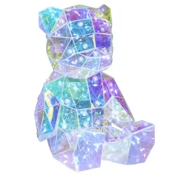 Décoration lumineuse à poser ourson holographique 60LED iridescent H19cm < Gifi Clearance