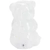 Décoration lumineuse à poser ourson en verre transparent et blanc H17,5cm