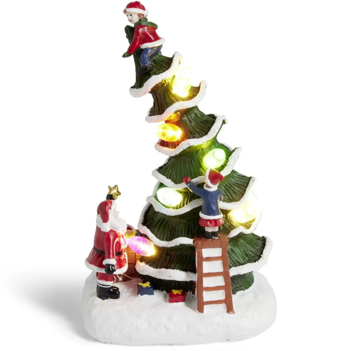 Décoration lumineuse sapin 6LED à piles H17cm < Gifi Hot