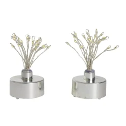 Décoration lumineuse x2 effet bouquet 20LED blanc chaud