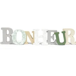 Décoration mot BONHEUR en bois L49xH14cm < Gifi Online
