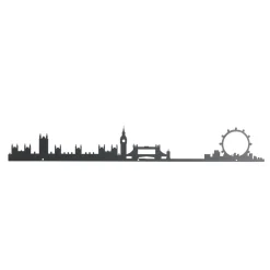 Décoration murale Londres métal noir 55cm