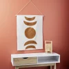 Décoration murale toile motif lune coton beige et terracotta < Gifi Sale