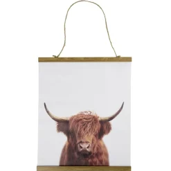 Décoration murale vache Highland avec corde H35cm < Gifi Discount