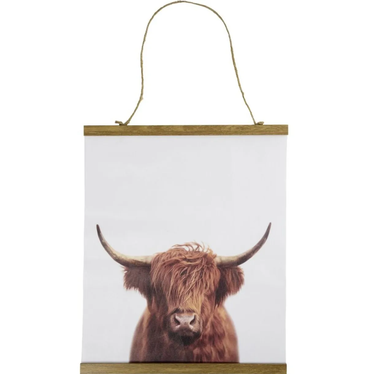 Décoration murale vache Highland avec corde H35cm < Gifi Discount