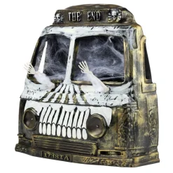 Décoration à poser Halloween voiture squelette son et lumière 34x12xH33cm < Gifi Online