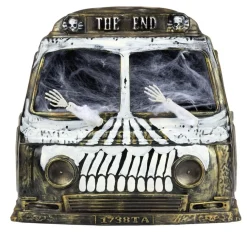 Décoration à poser Halloween voiture squelette son et lumière 34x12xH33cm < Gifi Online