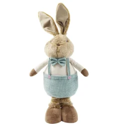 Décoration à poser lapin rétactable jambes extensibles H115cm (2 modèles)