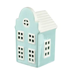 Décoration à poser maisonnette en dolomite 6x6xH11,5cm (2 modèles)