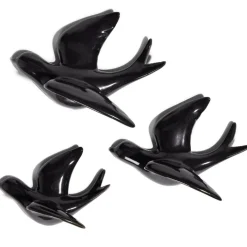 Décoration à poser 3 oiseaux en céramique noire < Gifi Online
