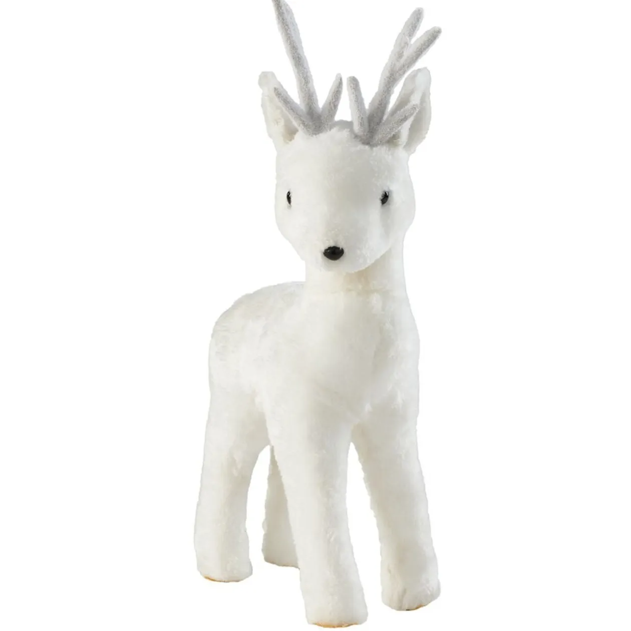 Décoration à poser renne debout H36 cm blanc