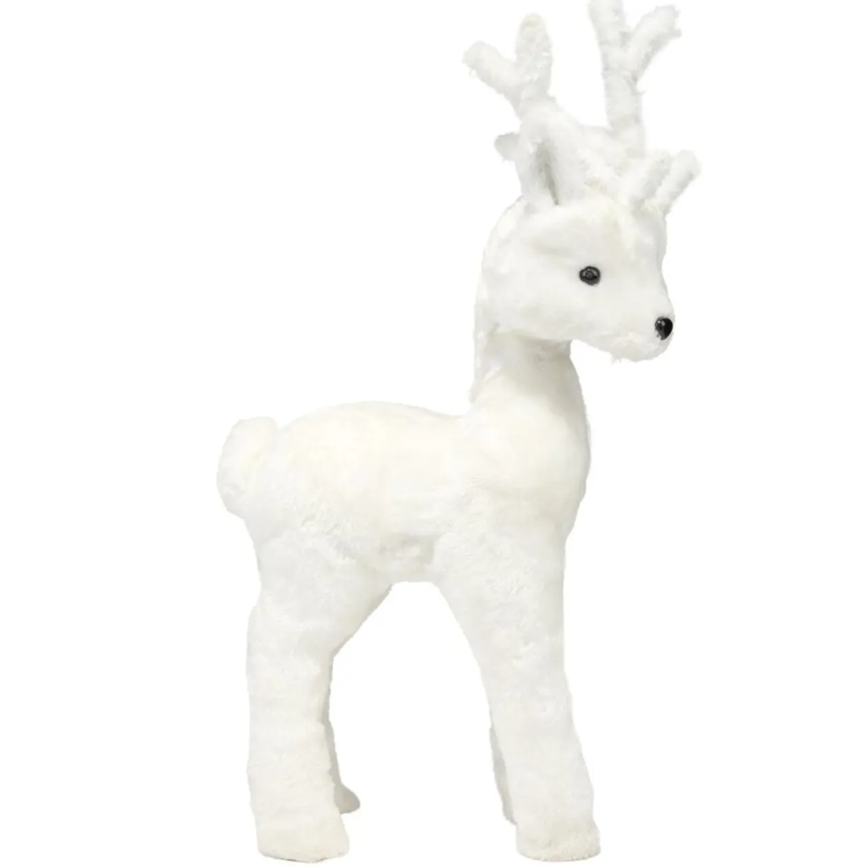 Décoration à poser renne debout H36 cm blanc
