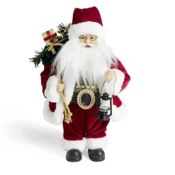 Décoration Père Noël à poser rouge H30cm