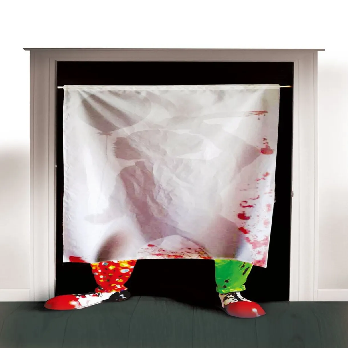 Décoration rideau porte clown Halloween 180x70cm < Gifi Hot