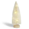 Décoration sapin blanc lumineux LED blanc chaud H24cm à piles < Gifi New