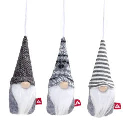 Décoration sapin de Noël gnome x3 à suspendre (3 modèles)