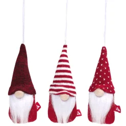 Décoration sapin de Noël gnome x3 à suspendre (3 modèles)