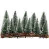 Décoration sapins sur branches 10 LED blanc chaud L.20,5xl.8xH.11 cm < Gifi Discount