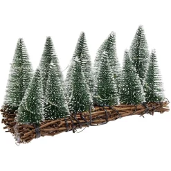 Décoration sapins sur branches 10 LED blanc chaud L.20,5xl.8xH.11 cm < Gifi Discount