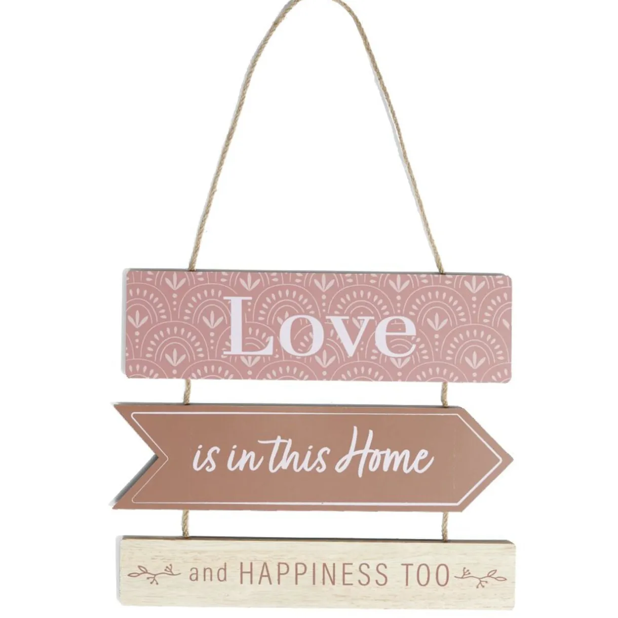 Décoration à suspendre panneaux en bois Home and Happiness H53,5cm < Gifi Sale