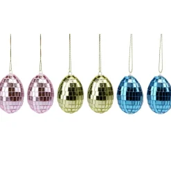 Décoration à suspendre x6 oeuf à facettes colorées Ø4xH6cm < Gifi Clearance