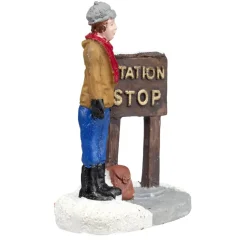 Décor village de Noël figurines scènes diverses H7cm (6 modèles)
