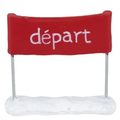 Décor village de Noël panneaux course ski 3 pièces