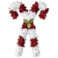 Déco sucre d'orge rouge et blanc
