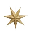 Déco à suspendre étoile 3D papier kraft marron ou blanc Ø50cm