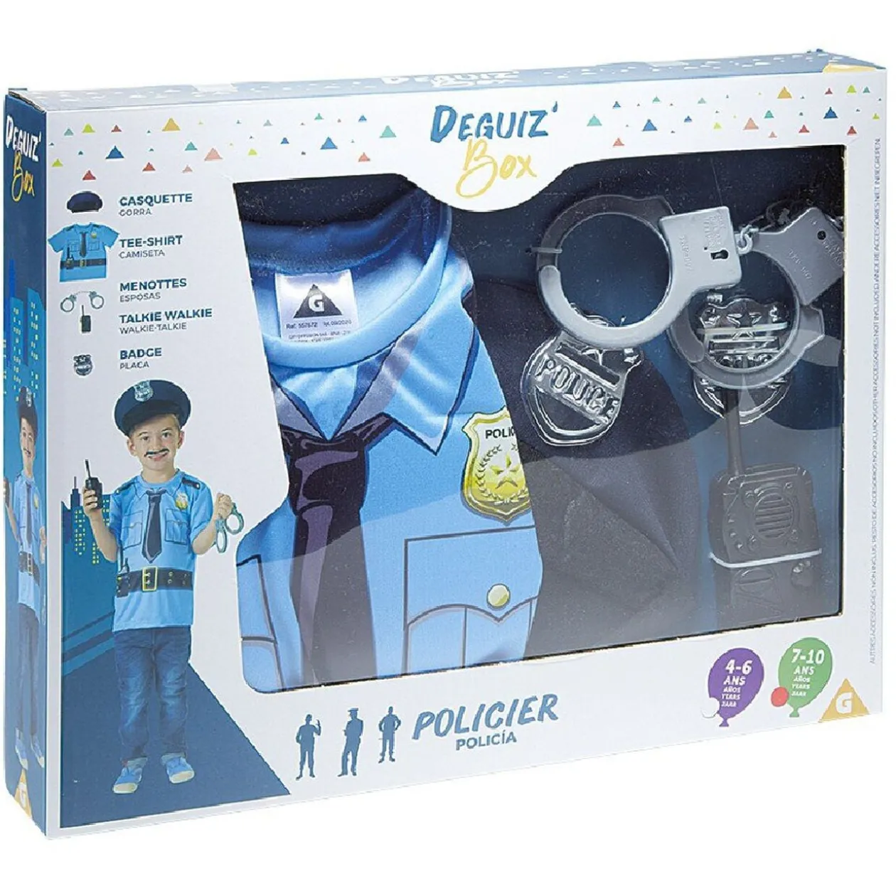 Deguiz'box déguisement Policier - 4/6ans