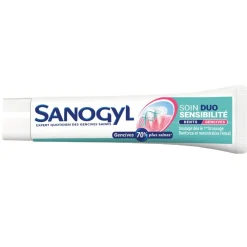 Dentifrice Sanogyl soin duo sensibilité gencives tube 75ml