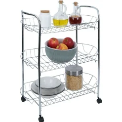 Desserte en métal gris 3 niveaux - L.51xl.26,5xH.57cm < Gifi Clearance