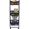 Desserte en métal noir 3 niveaux - L.34xl.27,3xH.78,5cm < Gifi Best