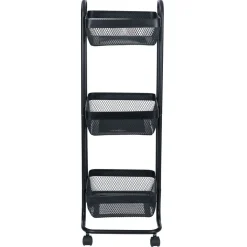 Desserte en métal noir 3 niveaux - L.34xl.27,3xH.78,5cm < Gifi Best
