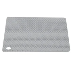 Dessous de plat carré en silicone 18x18cm - 2 coloris