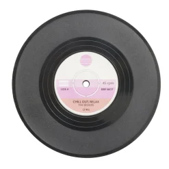 Dessous de verre forme vinyle Ø10,5cm 4 pièces < Gifi Sale
