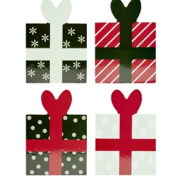 Dessous de verre X4 pcs motif cadeau de Noël liège et papier L10X13Xép.0,2 cm < Gifi Best