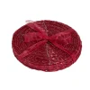 Dessous de verre x4 perle rouge Ø10cm