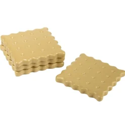 Dessous de verre x4 résine forme biscuit marron 10x10cm < Gifi Clearance
